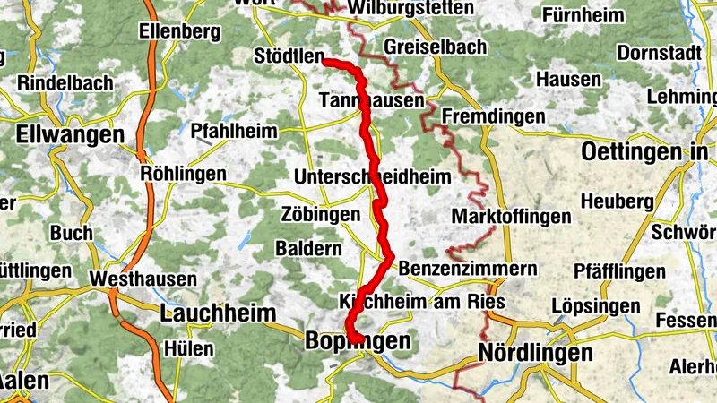 Ostalb-Radrunde - V9 Bopfingen - Dambach
