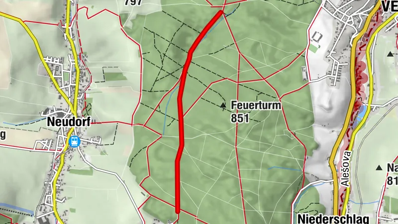 Umleitung Kammweg Etappe 08 wegen Bodenschutzkalkung im Juli 2026