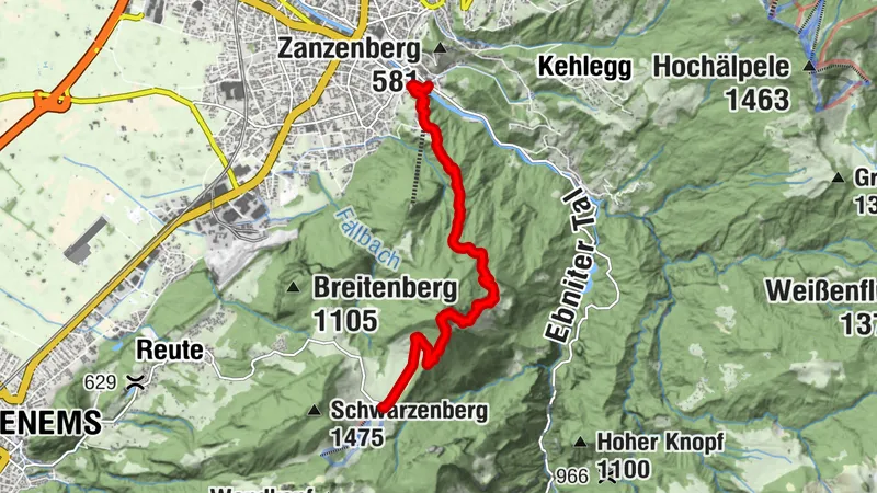 Schuttannen - Staufenspitze - Staufenalm - Karren Talstation