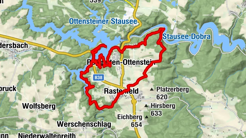 Stausee Ottenstein - Natur, Energie, Kraft - Wanderweg Nr. 80a (angepasst)