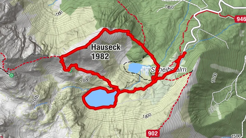 Hohentauern, Hauseck und Scheibelsee