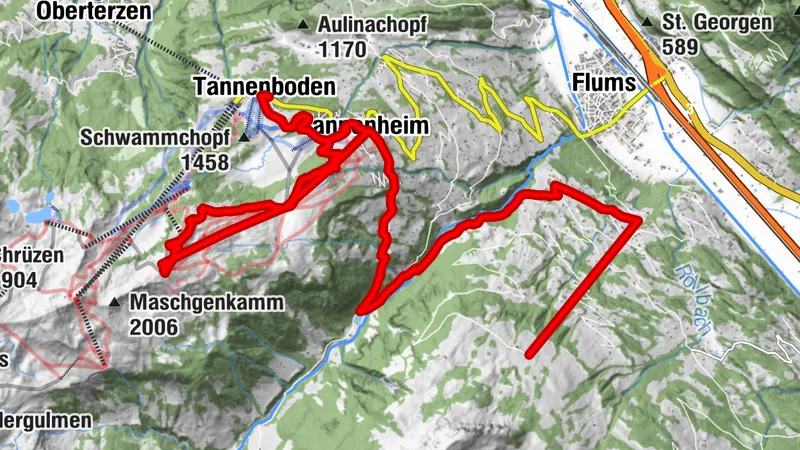 Heidiland Heidiland Bike Bahnentour (Flumserberg- Schönhalden) - in Arbeit