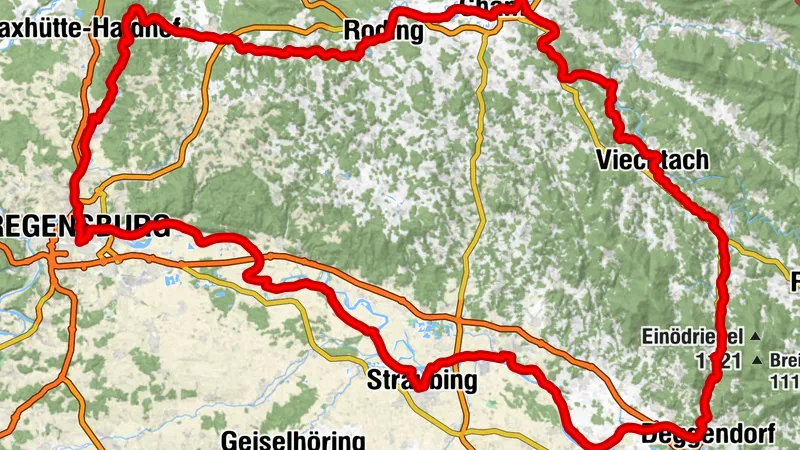  3 Tage-Regen–Donaurunde  - 233,8 km, 922 hm