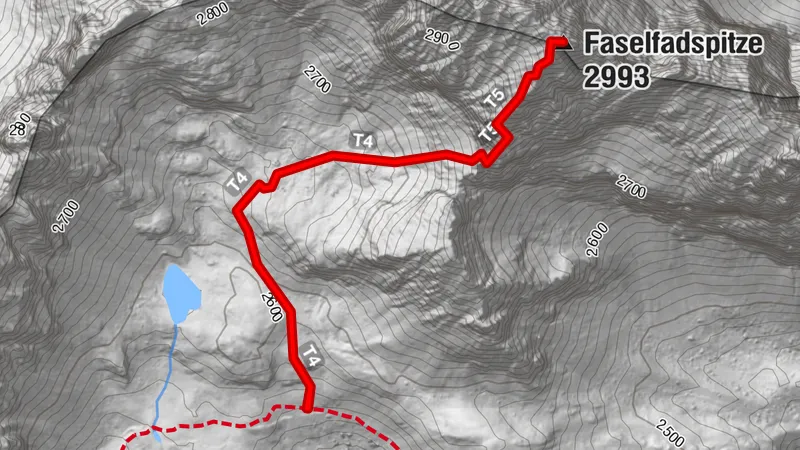 Faselfadspitze Abstecher (sehr schwer T5)