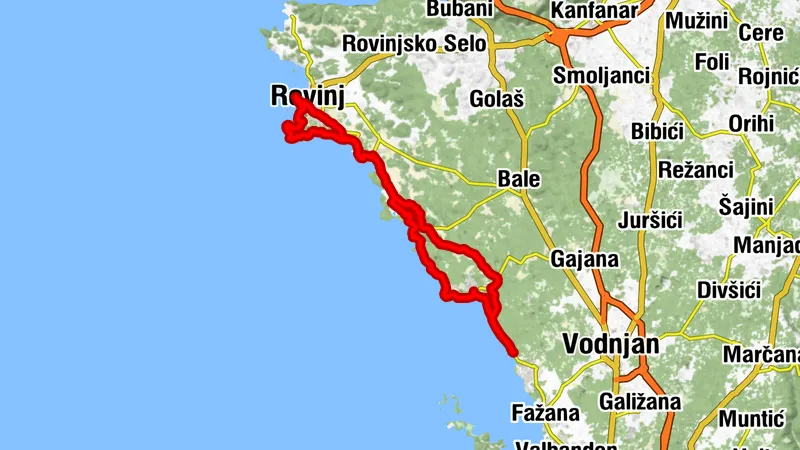 Peroj Portic-Mandriol-Meneghetti-Rovinj-Barbariga-Peroj Portic