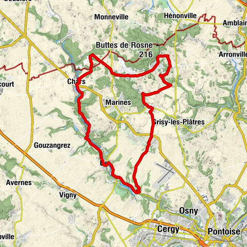 De la Viosne a las Buttes de Rosne