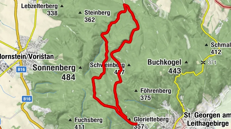 Gloriette - Sonnenbergwarte - Gloriette