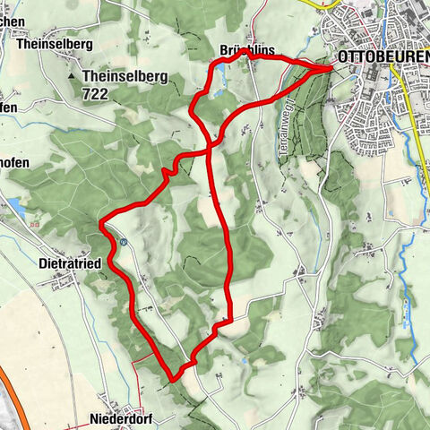 En el camino de peregrinación de Santiago al estanque Schachen