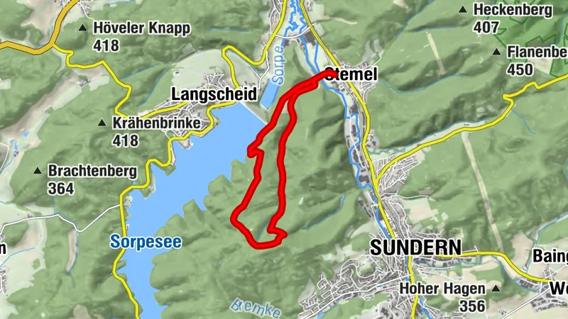 Stemel - Sorpeseehöhenweg