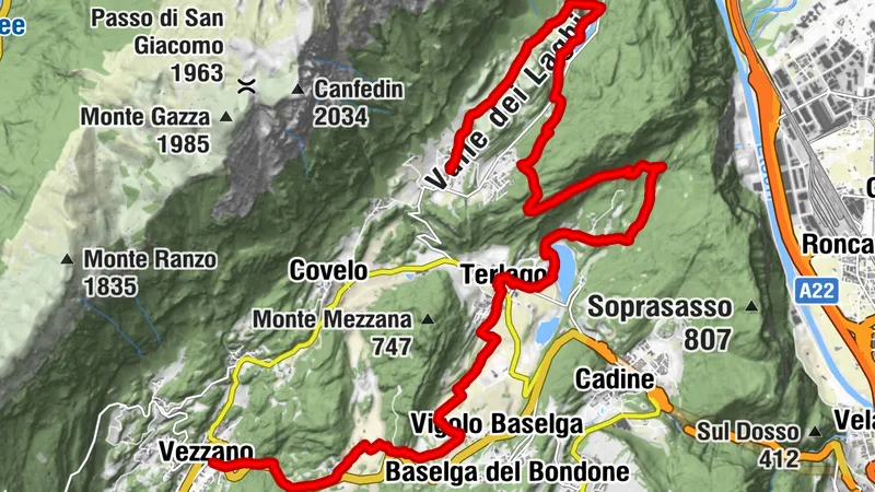 Cammino dei Sette Laghi - Stage 2: Monte Terlago/Vezzano