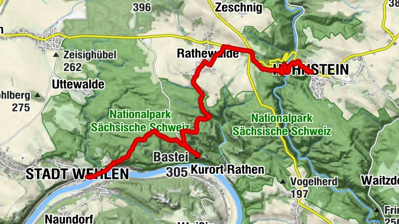 Umleitung Malerweg Etappe 2 auf Grund Waldsperrung ab 03.08.2026