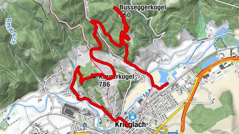 Karnerkogel 786m, Busseggerkogel 960m, Krieglach, Steiermark