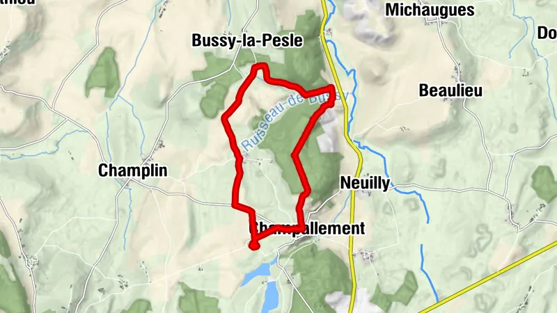 wandeling nr.4 vanaf camping Champagne Manoir
