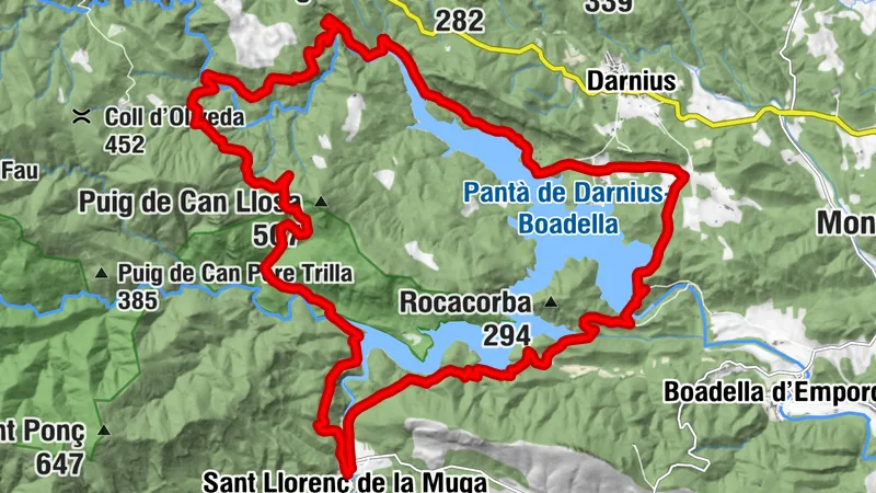 17 Presa Darnius-Boadella Sant-Llorenç-de-la-Muga Coll-de-la-Creu-de- l'Ocell Molí-d'en-Robert La-Central Barri-del-Pantà