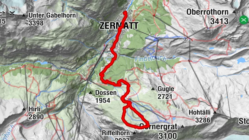 Riffelberg -> Riffelsee -> Zermatt