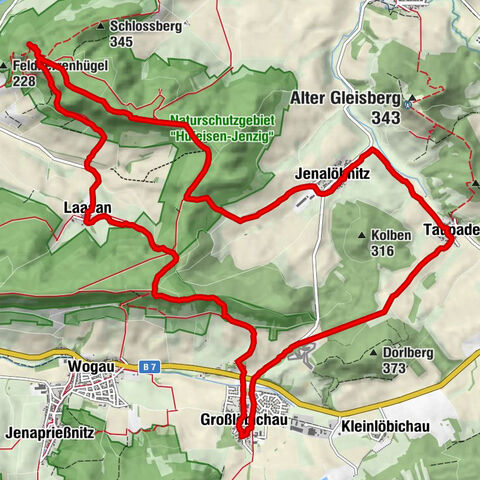 GL - Laasan - Kunitzburg - Jenalöbnitz - Taupadel - GL