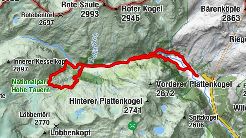 Gletscherweg in Hintergschlössl