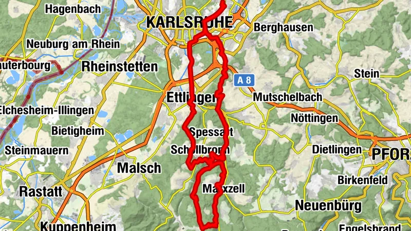 261003 Bärlauch-Trail – Blick auf Karlsruhe Runde von Ettlingen Erbprinz
