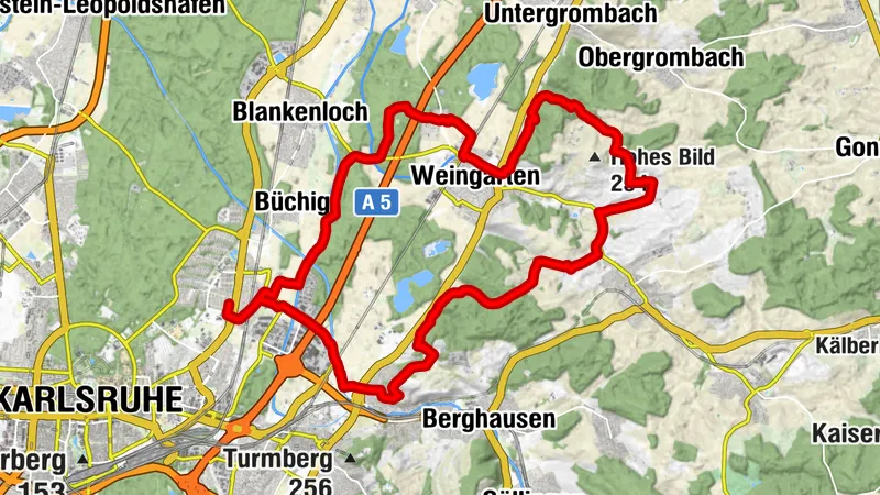 Karlsruhe - Weingarten-Umgeheurklamm