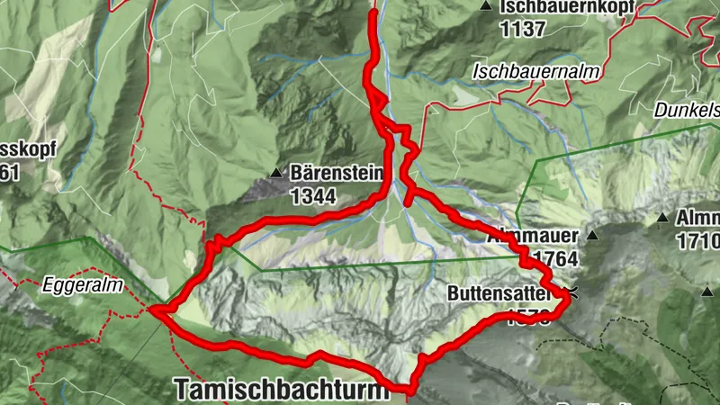 landl- buttensteig - tamischbachturm