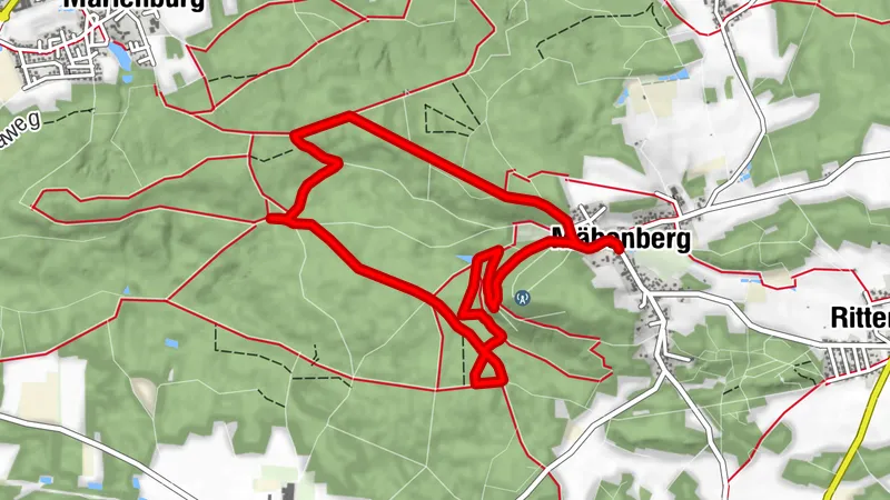 Mäbenberg-Druidenstein->Abenberger Wald😅🥾🥾