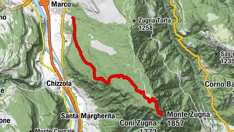 Monte Zugna partenza da Marco