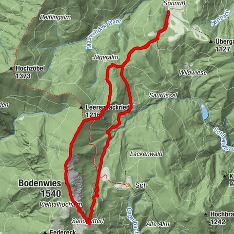 Viehtaleralm, Bodenwies Gipfel, Rundweg