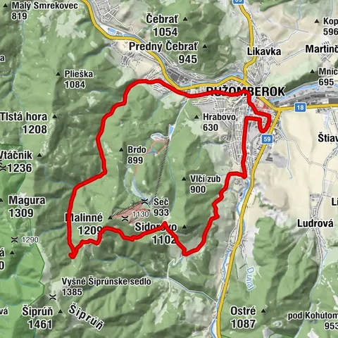Rk-Čutkovská dolina-Vtáčnik-Vlkolínec-Rk