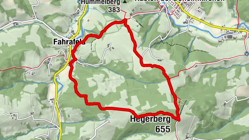 Hegerberg-Runde, Start & Ziel Fahrafeld (Niederösterreich/Österreich)