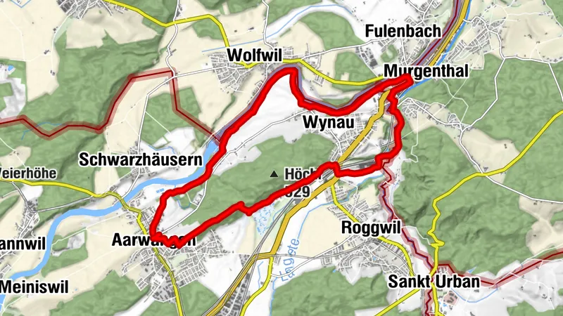 Der Aare & Murg entlang zu Kirchen & Schlösser