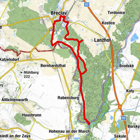 Břeclav - soutok - Břeclav