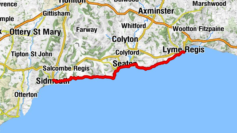 Von Sidmouth nach Lyme Regis (UK)
