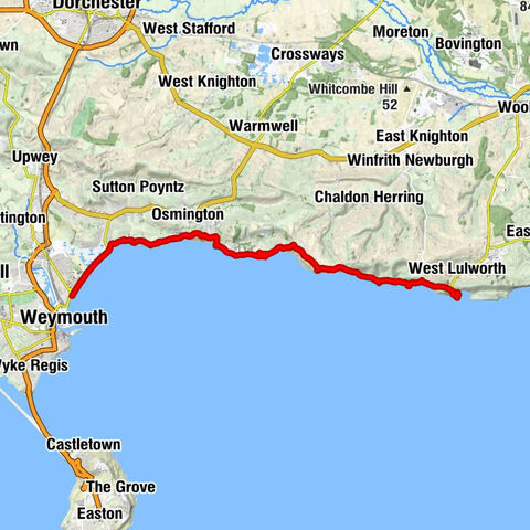 Von Weymouth nach Lulworth Cove (UK)