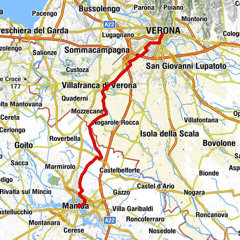 Radtour Verona nach Mantova