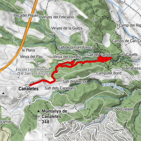 Canaletes - Salt de la Mala dona - Salt del Cargol