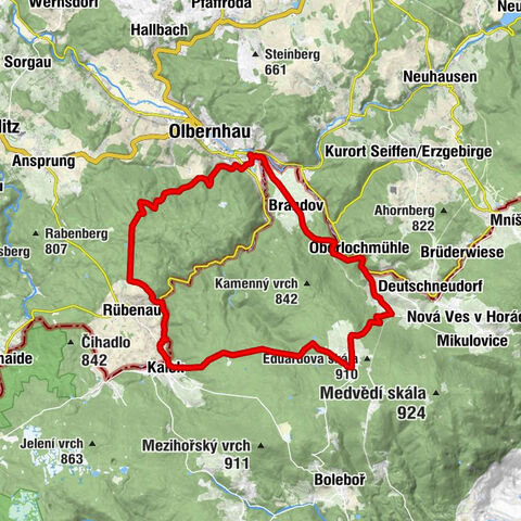 RR ERZ T11 De Olbernhau al centro de la región ciclista
