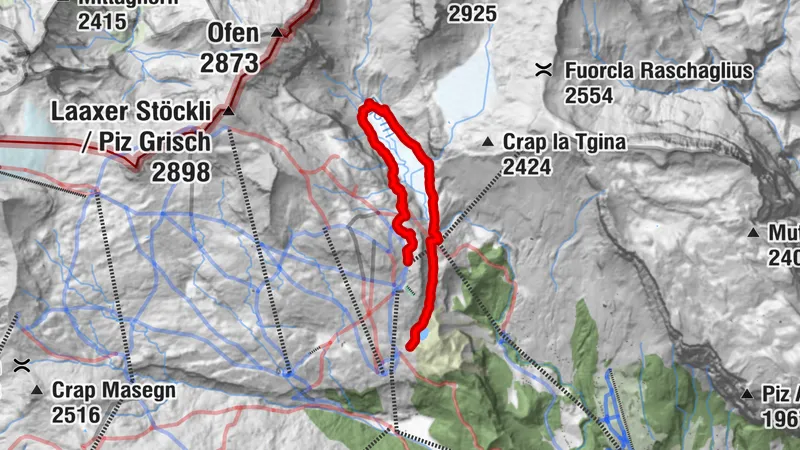 Untere Segnesboden: Nagens Sura - Unterer Segensboden - Segneshütte - Alp Nagens