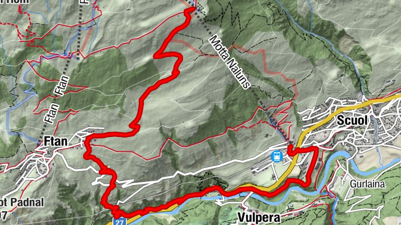 Abfahrt Motta Naluns – Salez – Ftan – Baraigla – Nairs
