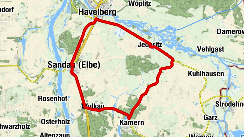 Ruta Appelhorst - Ciclismo con código en el Elb-Havel-Winkel