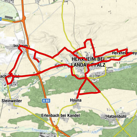 Ruta ciclista con picnic alrededor de Herxheim