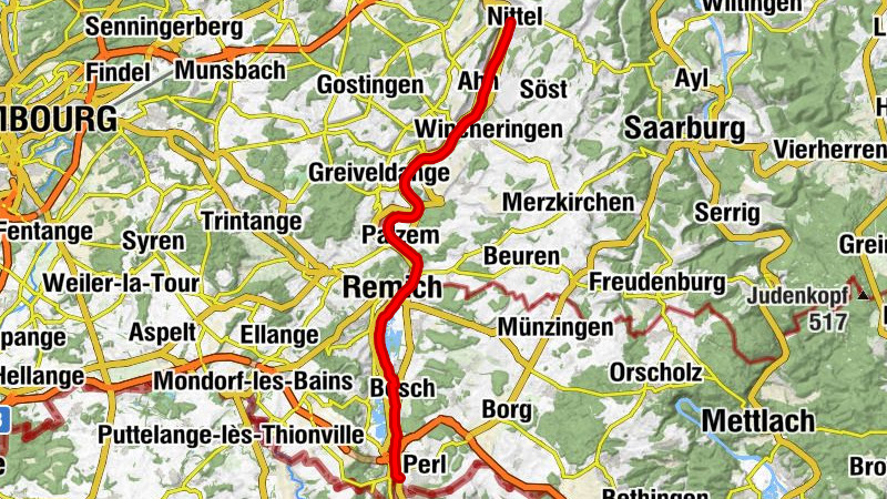 Ruta ciclista del Mosela Etapa 1: De Perl a Nittel