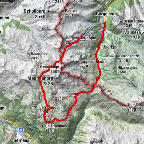 Madrisa Rundtour (de un día Gargellen) - Las montañas no conocen fronteras