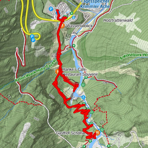 Untere Wasserälle Krimml Krimml, Österreich