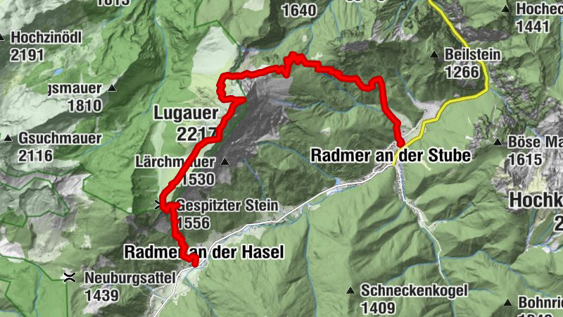Lugauer, Doppelgipfel 2.217m & 2.206m - Überschreitung
