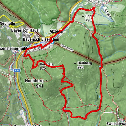 Bayerisch Eisenstein-Über die Grenze