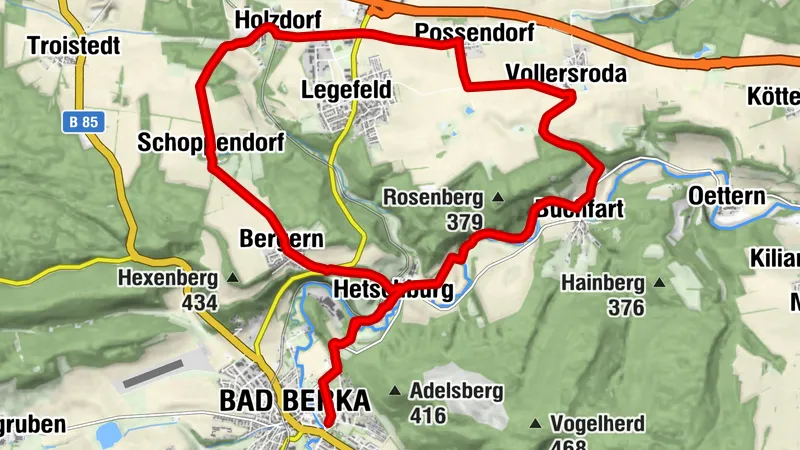 Ruta ciclista Bergern-Holzdorf-Buchfart