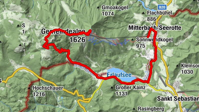 Mitterbach Erlaufsee Brachalm Gemeindealm Lift retour 02.08.2014