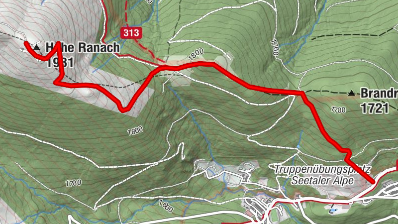 TÜPL Seetal auf die Hohe Ranach