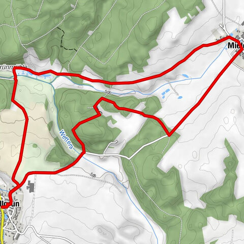 Durch Wald und Flur  zwischen Zollgrün und Mielesdorf