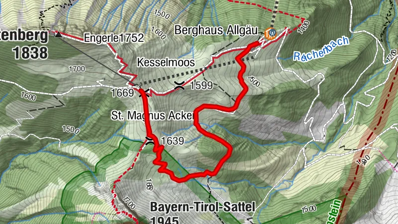 Camino de las joyas en el Aggenstein